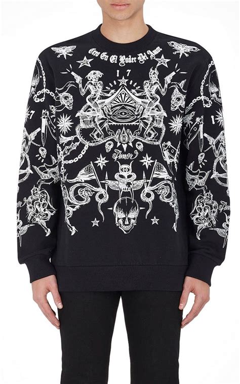 givenchy tattoo all over sweatshirt|givenchy sweatshirt men.